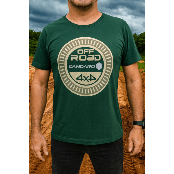 Camiseta Dandaro 100% algodão Logo verde