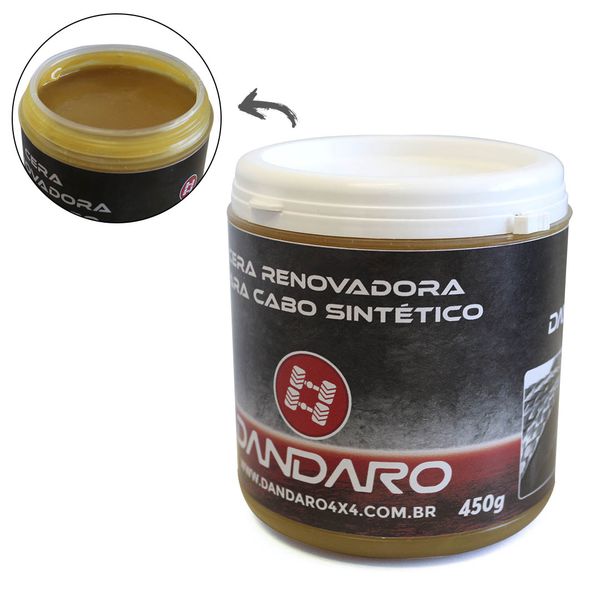 Cera Renovadora Dandaro para Cabo Sintético de Guincho Off-Road 450 gr