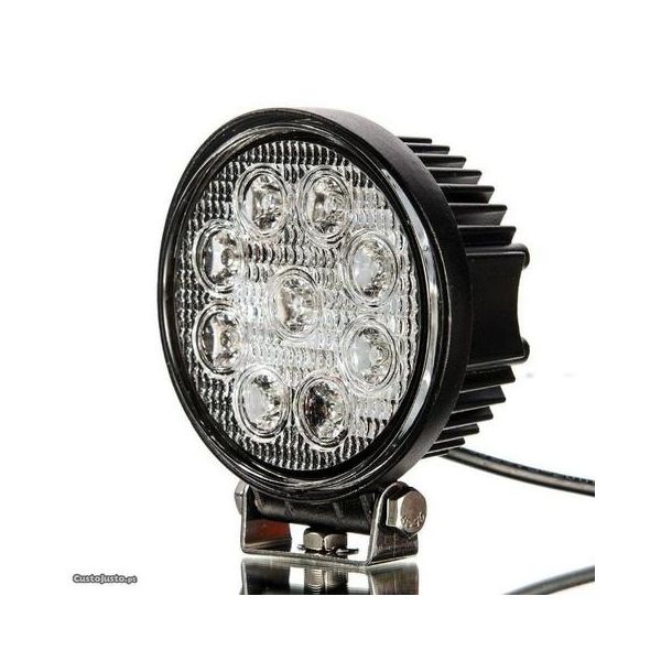 Farol Milha Redondo Led Off Road 27w 6000k - Preço Unitário