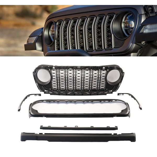 Grade Frontal Jeep Wrangler JL Modelo 2025 SEM BURACO CAMERA FRONTAL