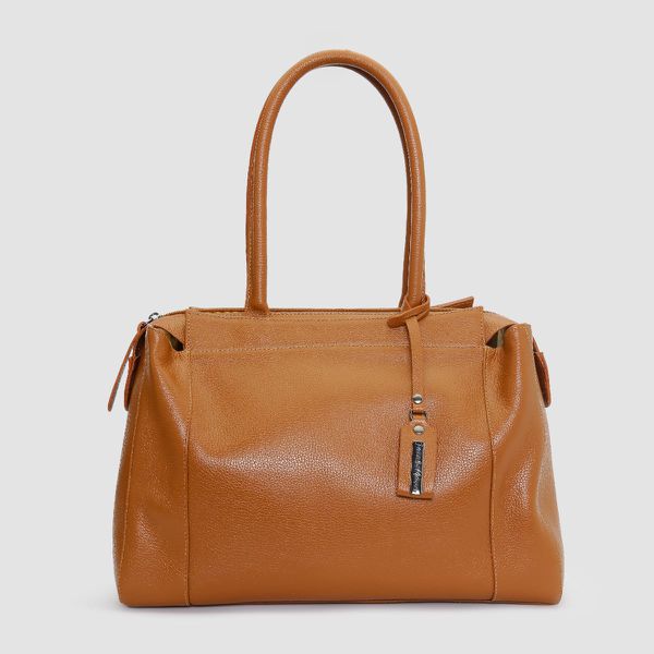 Bolsa Feminina Grande Couro Legitimo Alça Ombro Caramelo DM-23L 