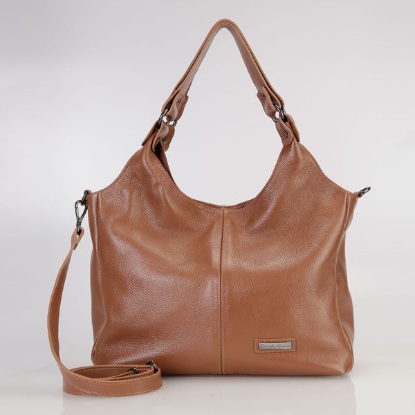 Bolsa couro legitimo grande caramelo ref:DM10