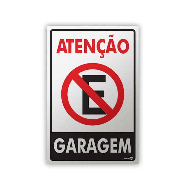 PLACA SINALIZACAO PS04 DE GARAGEM