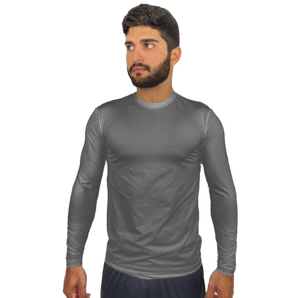 CAMISA DE HELANCA MALHA DRYFIT E UV COMFORT CINZA CA47953