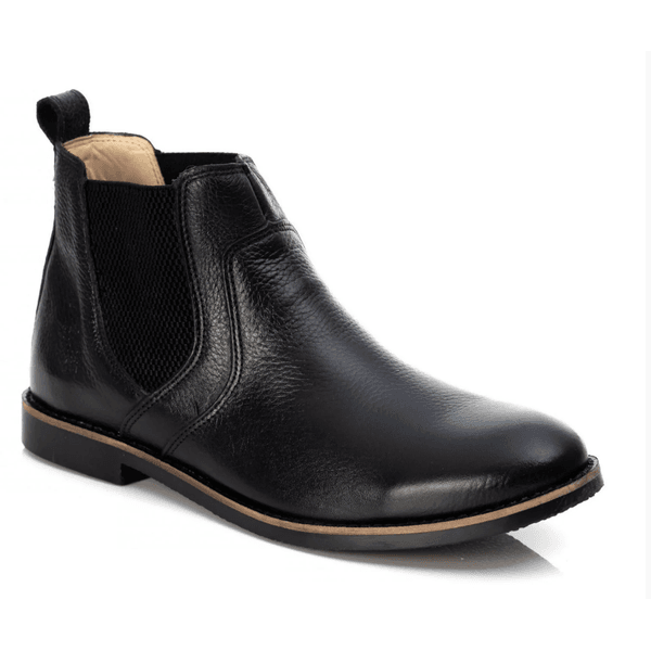 BOTA CHELSEA COURO PRETO FLOTER REF 187