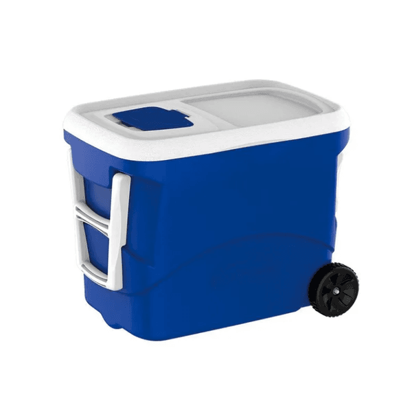 CAIXA TERMICA TROPICAL COM RODAS 50L AZUL