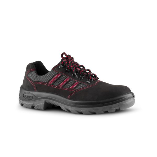 TENIS NOBUCK BIDENSIDADE BICO COMPOSITE SP903CDTL PRETO/VERMELHO CA26730