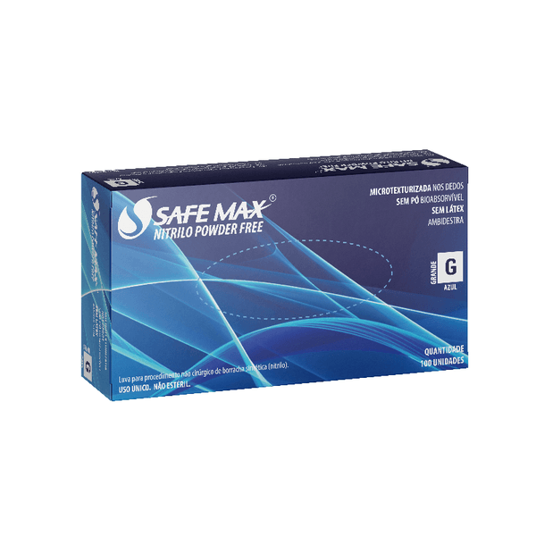 LUVA PROCEDIMENTO NITRILICA SAFEMAX SEM PO 100UNID CA50952