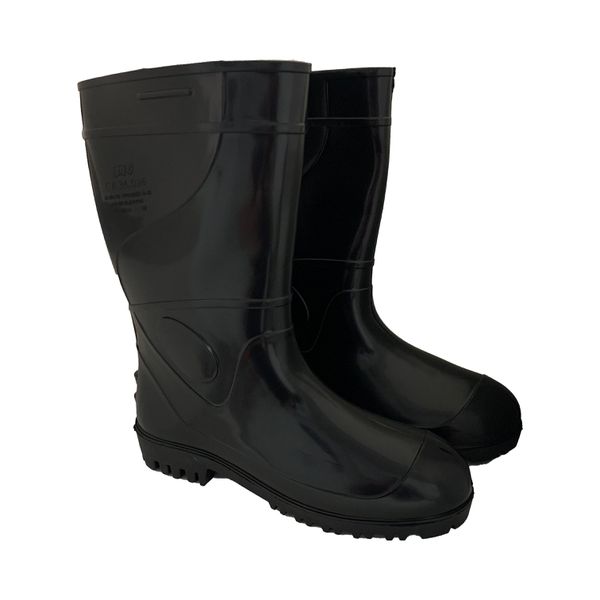 BOTA PVC WORK CANO LONGO PRETA COM FORRO CA36026