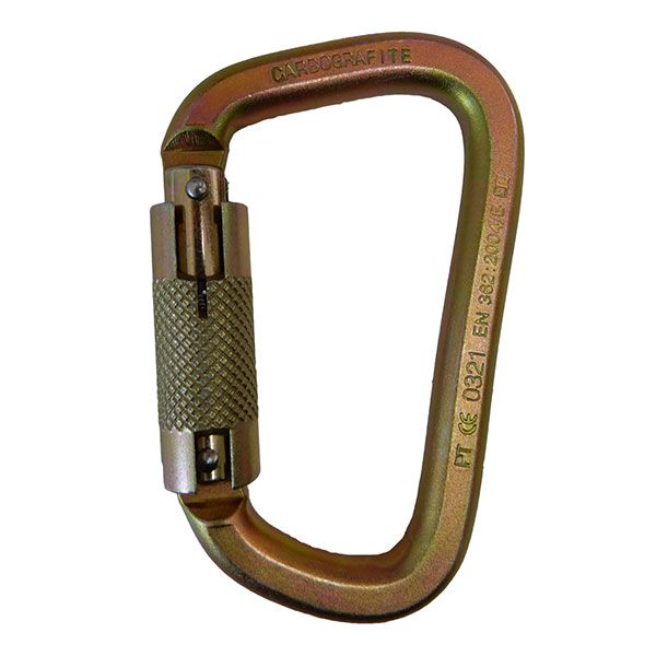 MOSQUETAO ACO BICROMATICO CG 654 TRAVA TRIPLA 41KN