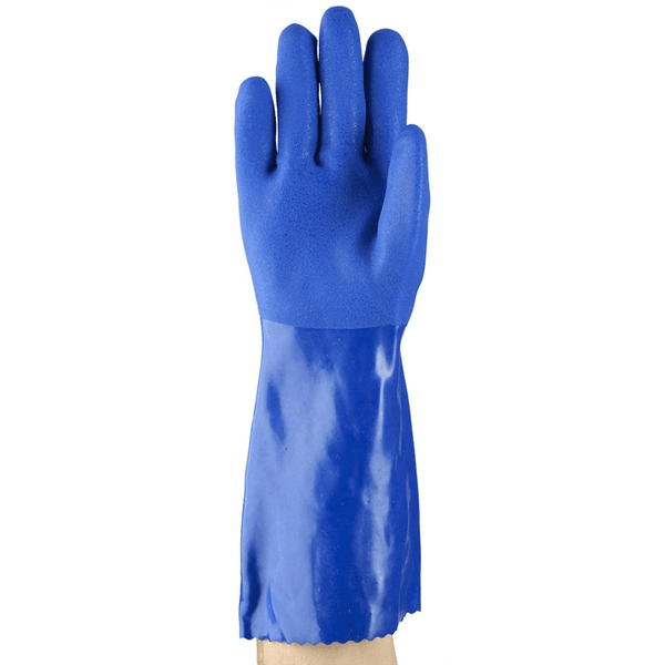 LUVA PVC EDGE 14-663 36CM AZUL CA26043 | Data Brasil - EPI's