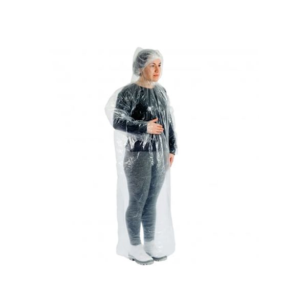 CAPA POLIETILENO SEM CAPUZ ELAST. PUNHOS TRANSPARENTE CA30360
