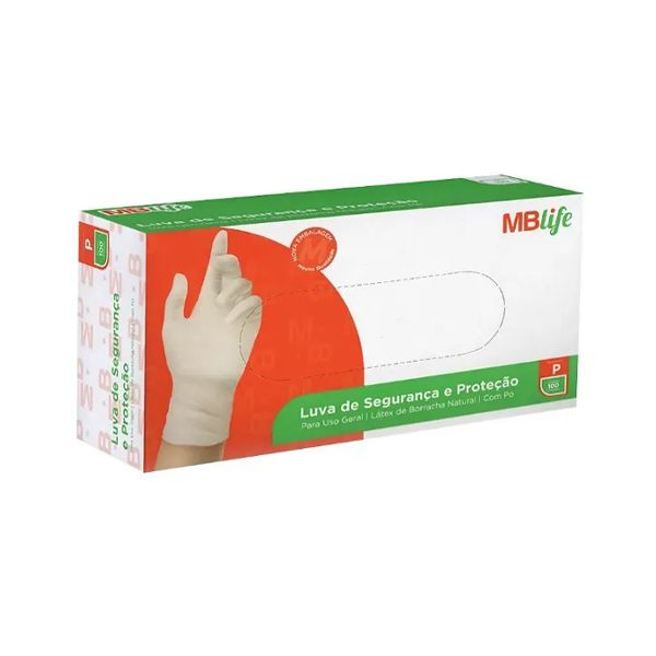 LUVA PROCEDIMENTO MB LIFE LATEX COM PO 100UN CA41486