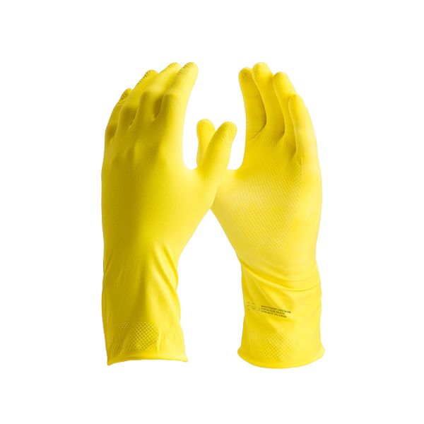 LUVA LATEX COM FORRO AMARELO REF CF-1 CA12571