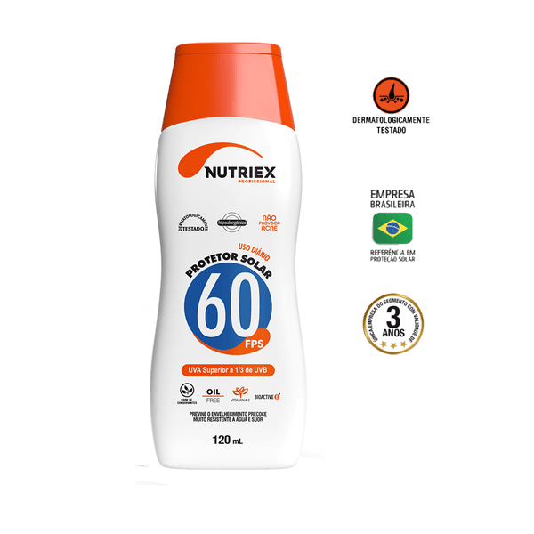 PROTETOR SOLAR FPS 60 1/3 UVA UVB 120ML