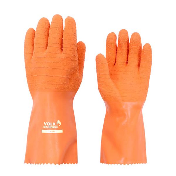 LUVA LATEX ADERE ORANGE CANO LONGO CA40174