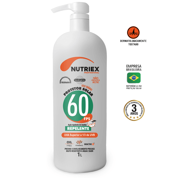 PROTETOR SOLAR FPS 60 1/3 COM REPELENTE UVA 1LT