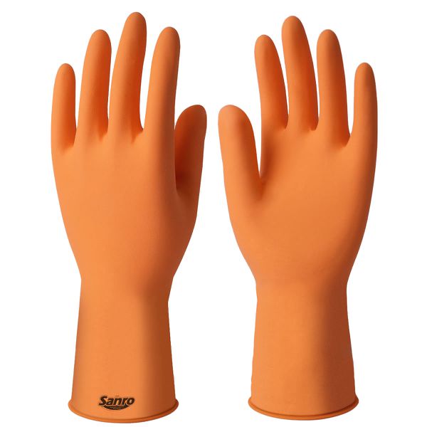 LUVA LATEX PLUS LARANJA CA6110