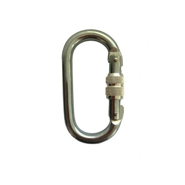 MOSQUETAO OVAL AÇO BICROMADO 25KN ROSCA CG670