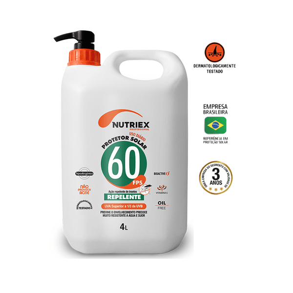 PROTETOR SOLAR FPS 60 1/3 COM REPELENTE UVA 4LT