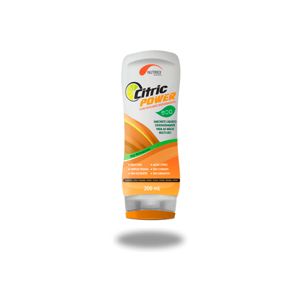 SABONETE LIQUIDO DESENGRAXANTE ECO CITRIC POWER COM ESFOLIANTE 200ML