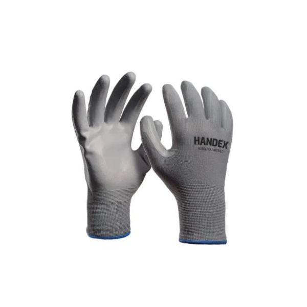 LUVA HAND POLI NITRILO CINZA CA46615