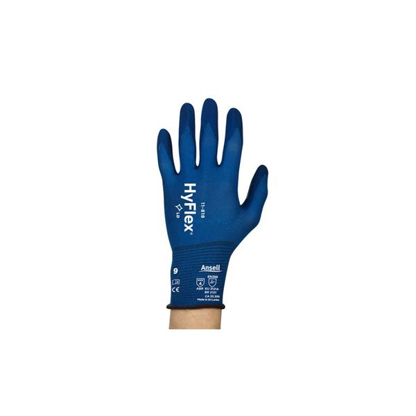 LUVA DE SEGURANÇA FORRADA HYFLEX PALMA NITRILICA 11-818 CA33395