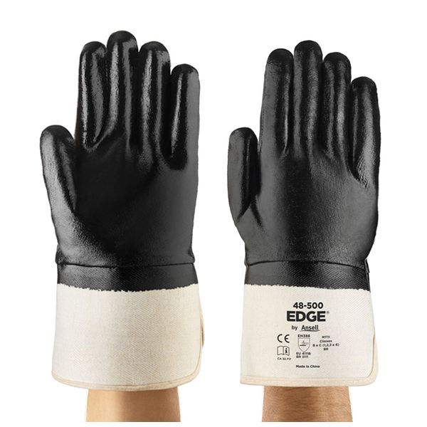 LUVA NITRILICA PALMA ANTIDERAPANTE PUNHO LONA EDGE 48-500 CA40893
