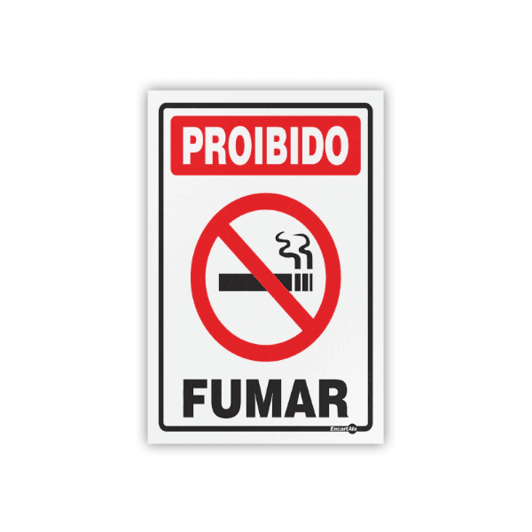PLACA SINALIZACAO PS07 PROIBIDO FUMAR