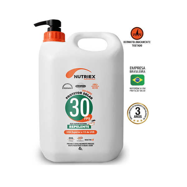 PROTETOR SOLAR FPS 30 1/3 COM REPELENTE UVA 4LT