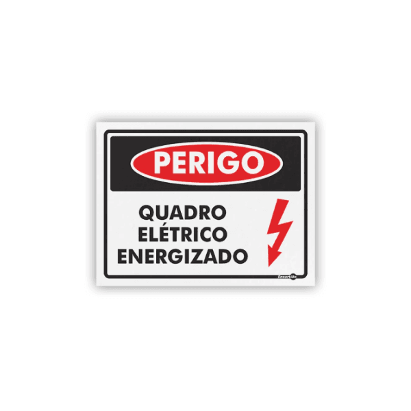 PLACA SINALIZACAO PS808 QUADRO ELETRICO ENERGIZADO