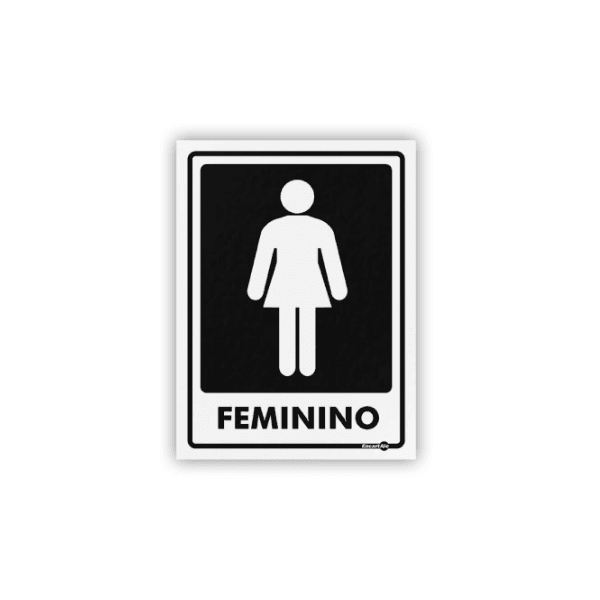 PLACA SINALIZACAO PS65 BANHEIRO FEMININO