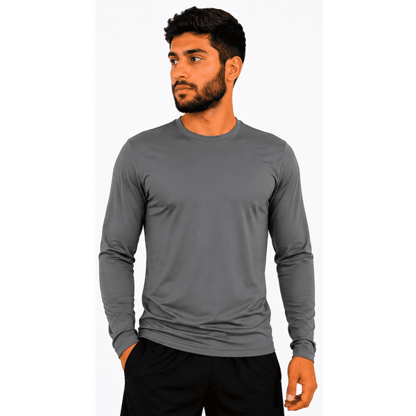 Camisa de Helanca Leve Cinza Manga Longa Proteção UV Indart CA29133