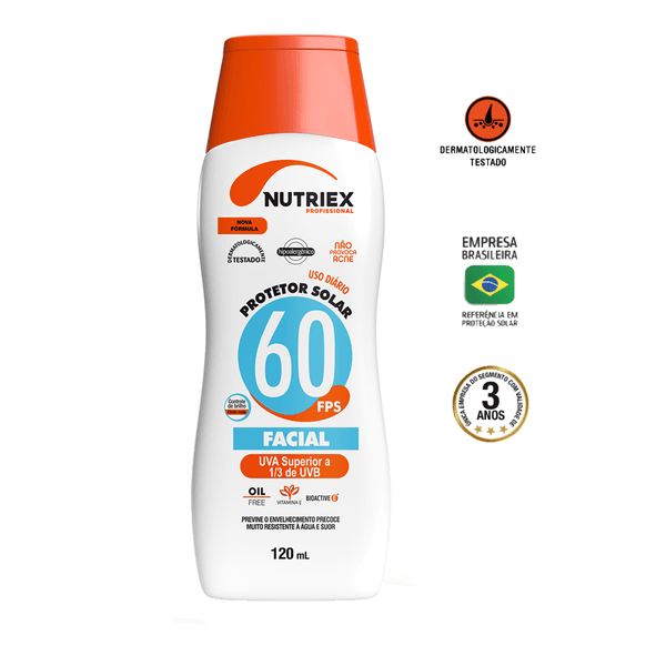 PROTETOR SOLAR FPS 60 FACIAL 120ML