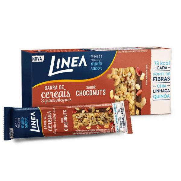 Barra De Cereais Linea Choconuts 20g Com 3 Unidades