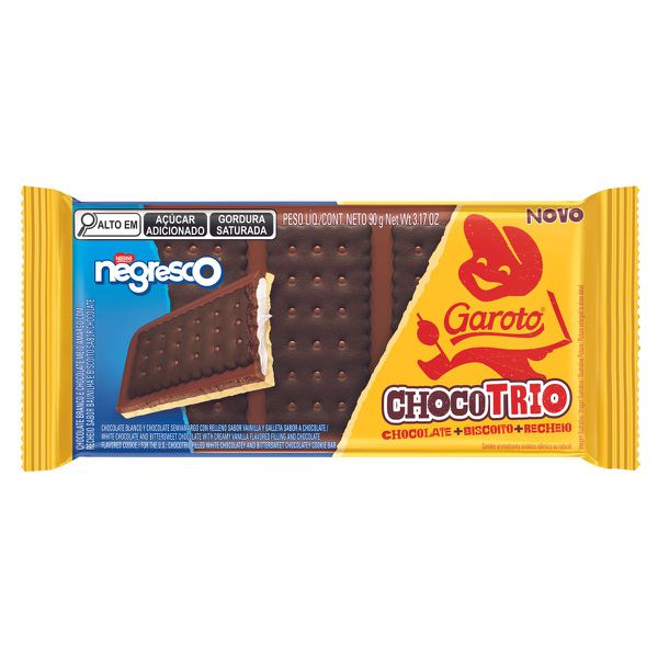 Chocotrio Garoto Negresco 90g