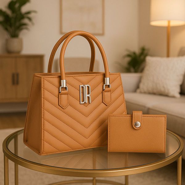 Kit Gabi Grafite + Carteira Caramelo