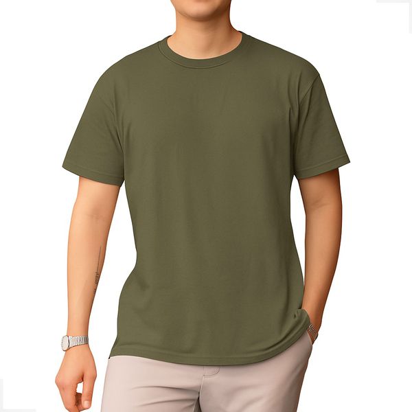 Camiseta Basica Comum Verde Militar 