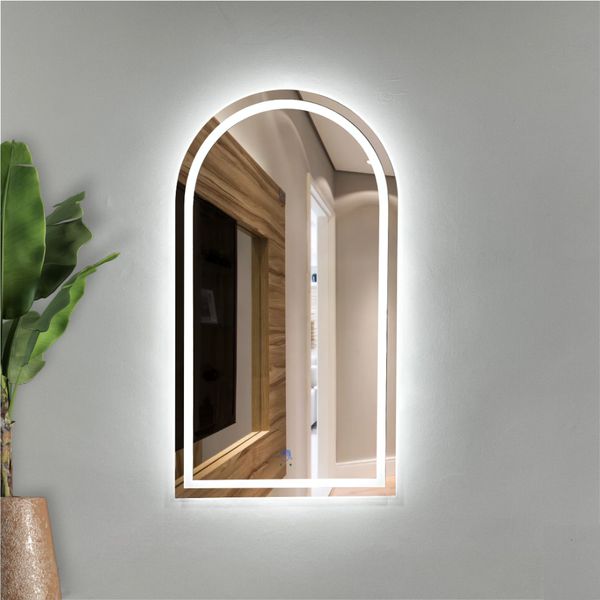 Espelho Jateado com Led 3 Cores de Led 1,10 x 0,60 Sensor de Movimento