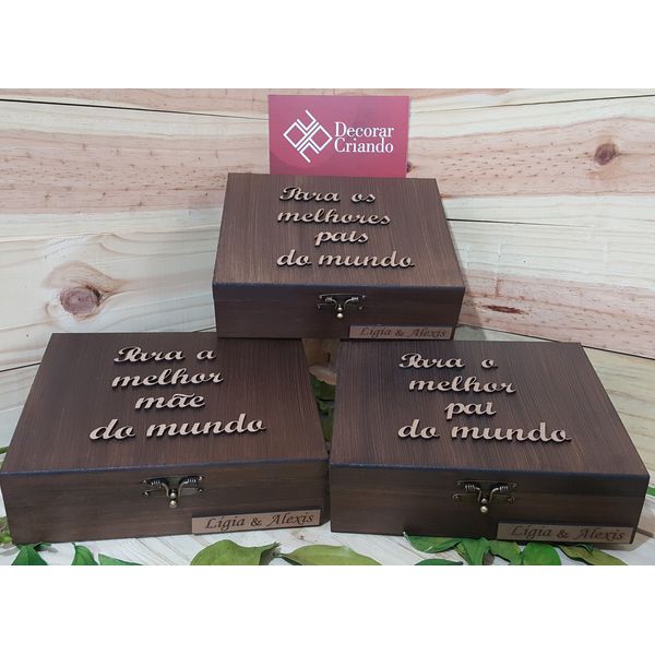 Caixa Personalizada para Pais dos Noivos 