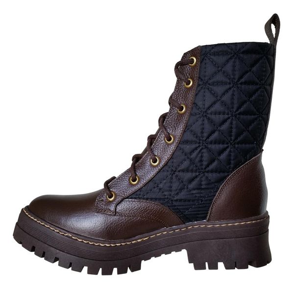 Bota coturno couro sale stefanello vanilla café