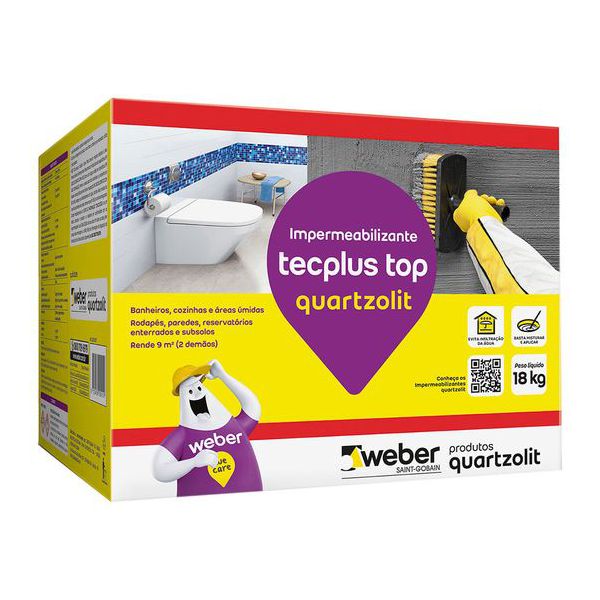 Impermeabilizante Tecplus top 18 kg Quartzolit