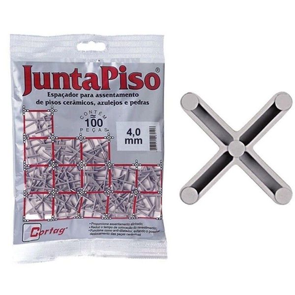 Espaçador Juntapiso de 4,0 mm 100 unidades CORTAG