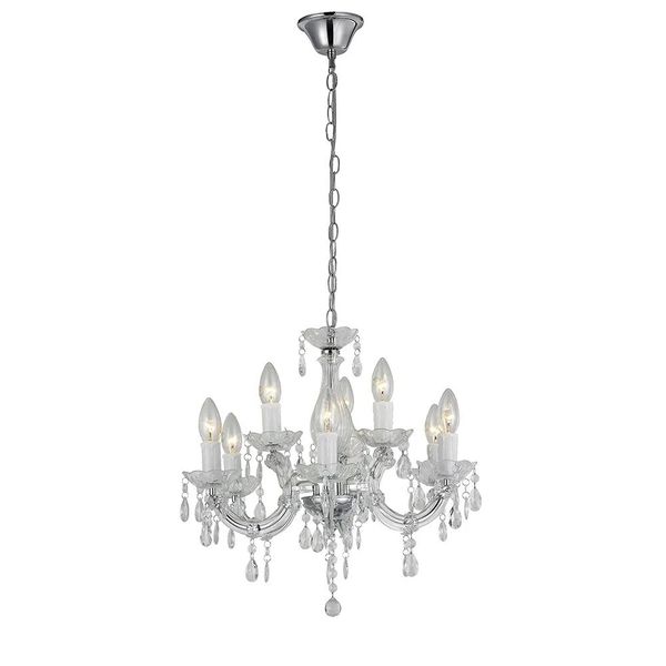 Lustre Treviso Transparente 9 Lâmpadas E14 Bronzearte