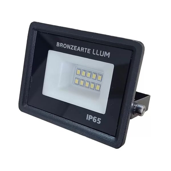 Projetor Refletor Led 30W 6500K Preto 12,9X11cm Bronzearte