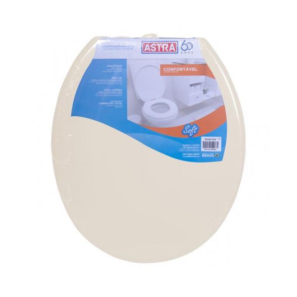 Assento Sanitário Oval Sofy Bege Astra