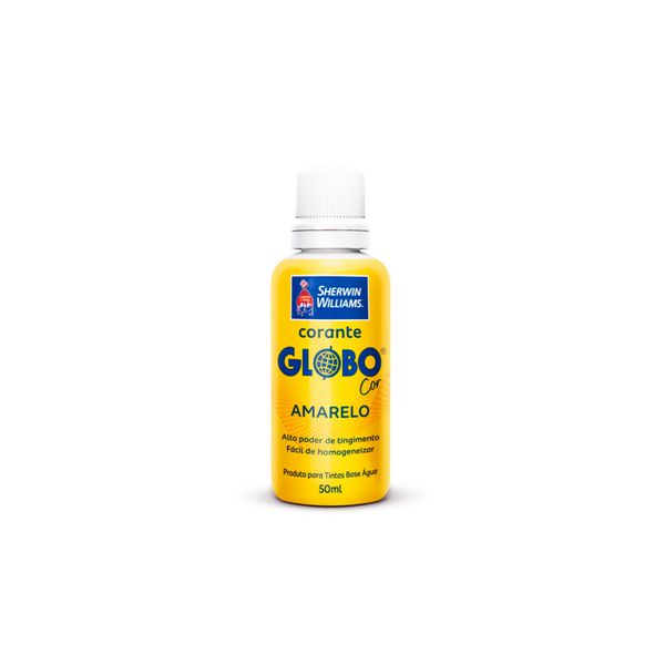 CORANTE LÍQUIDO BISNAGA ALTO RENDIMENTO 50ML GLOBO AMARELO