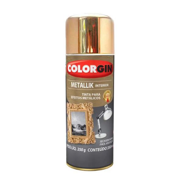 TINTA SPRAY DOURADO METALLIK COLORGIN