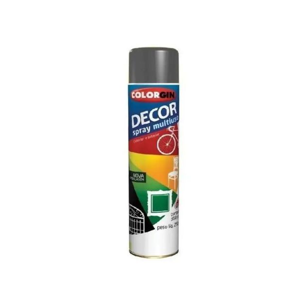 Tinta Spray Colorgin Decor Grafite 