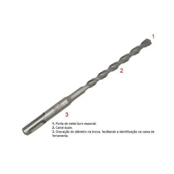 BROCA VIDEA SDS PLUS PARA CONCRETO 8X300MM IRWIN 1929961